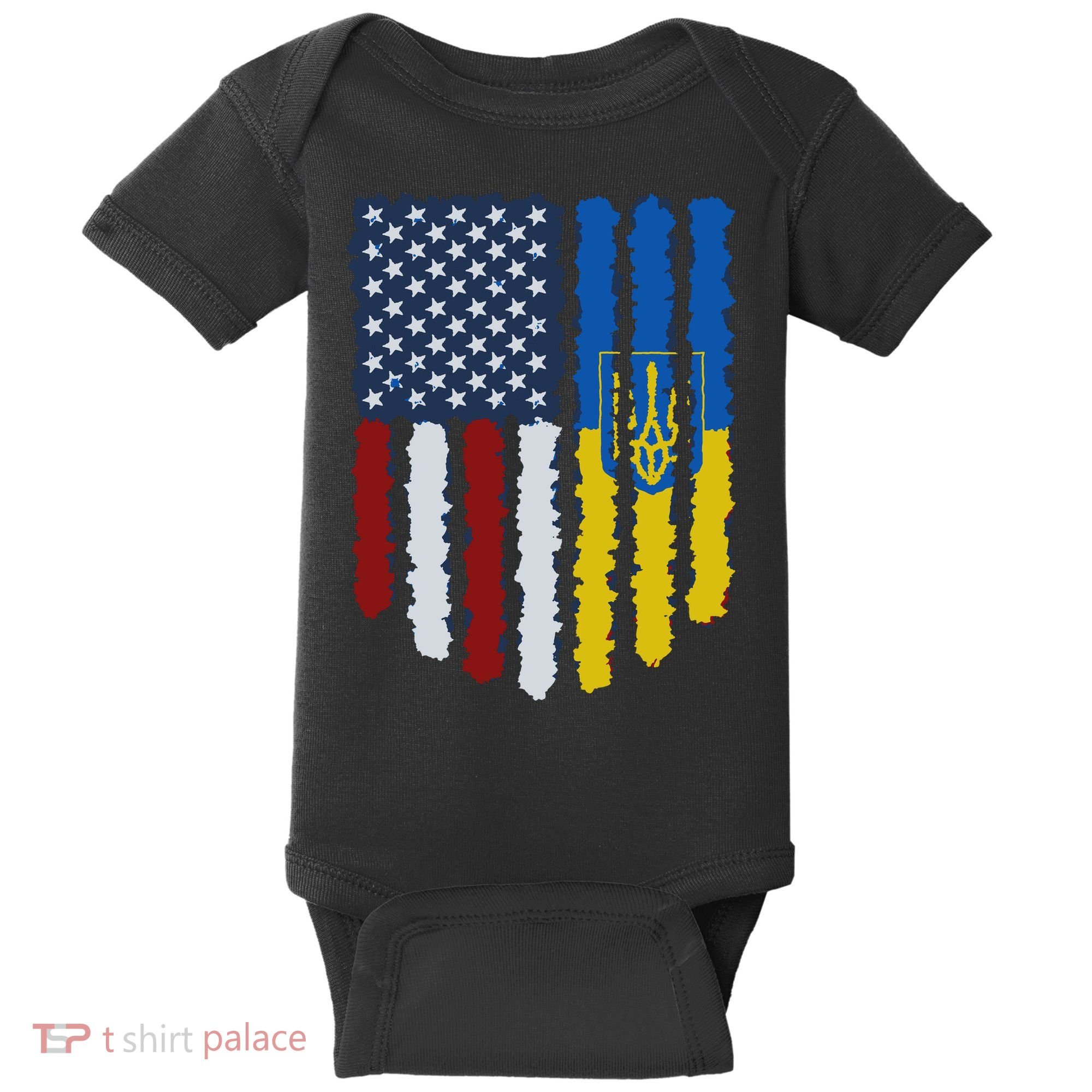 Support Ukraine I Stand With Ukraine Ukrainian Flag 10 Baby Bodysuit