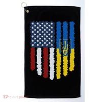 Support Ukraine I Stand With Ukraine Ukrainian Flag 10 Golf Towel thumb 0