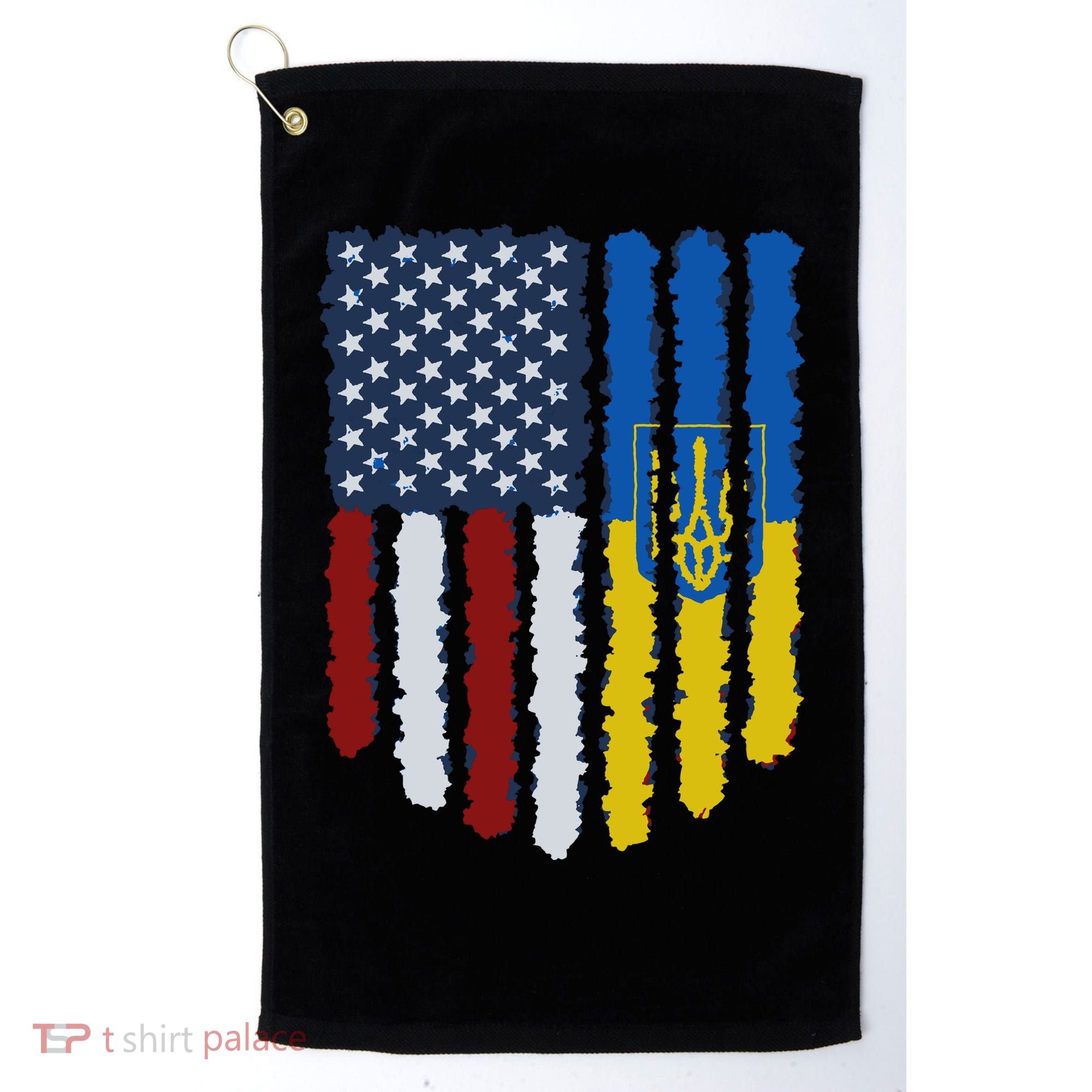 Support Ukraine I Stand With Ukraine Ukrainian Flag 10 Golf Towel