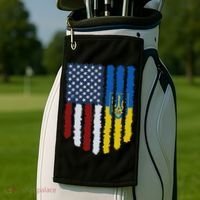 Support Ukraine I Stand With Ukraine Ukrainian Flag 10 Golf Towel thumb 2