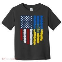 Support Ukraine I Stand With Ukraine Ukrainian Flag 10 Toddler T-Shirt thumb 0