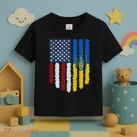 Support Ukraine I Stand With Ukraine Ukrainian Flag 10 Toddler T-Shirt thumb 3