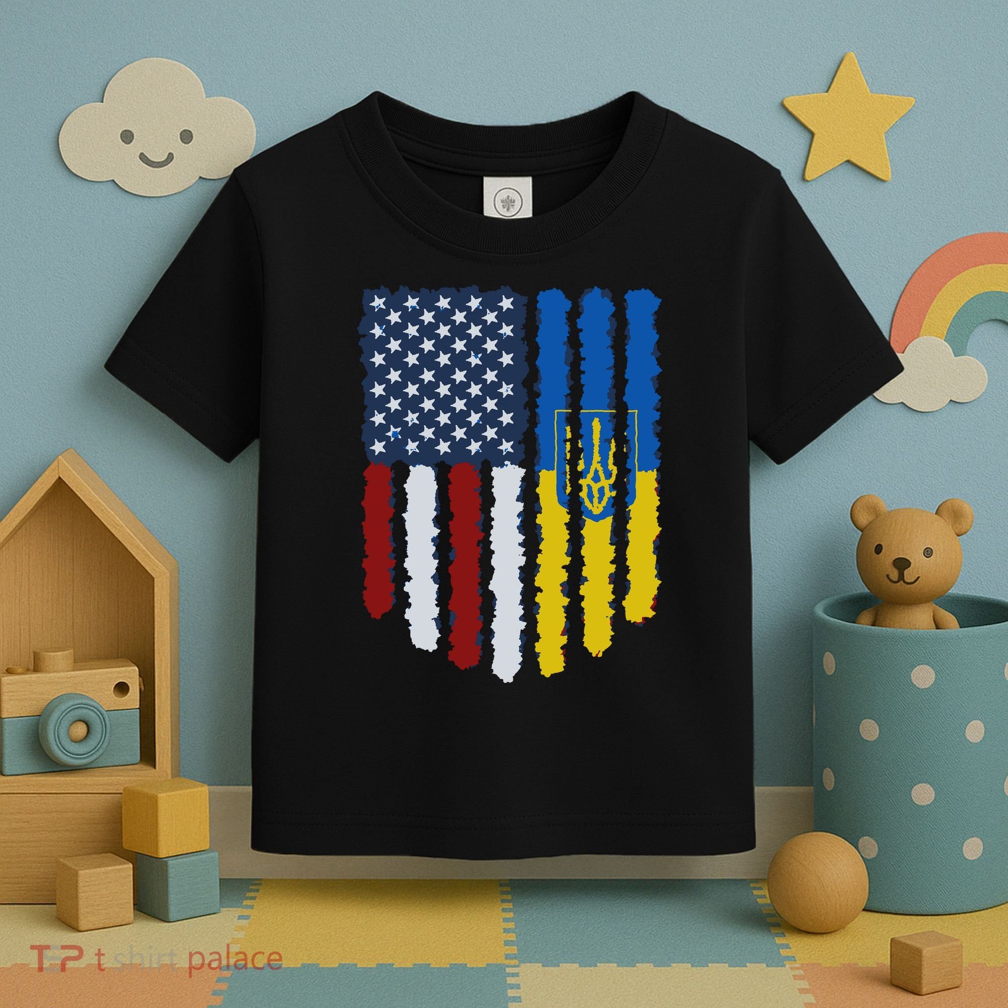 Support Ukraine I Stand With Ukraine Ukrainian Flag 10 Toddler T-Shirt