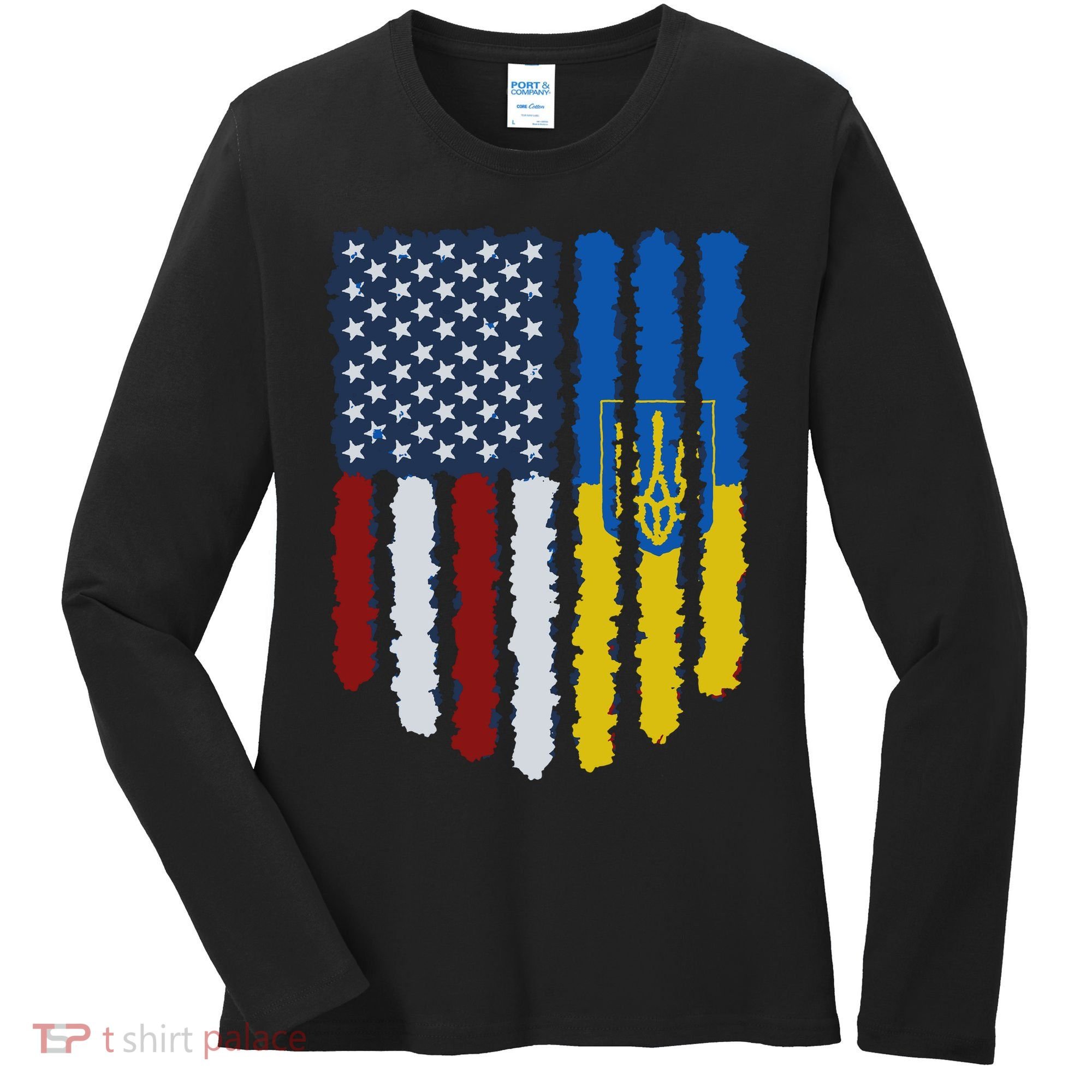 Support Ukraine I Stand With Ukraine Ukrainian Flag 10 Women's Long Sleeve Shirt