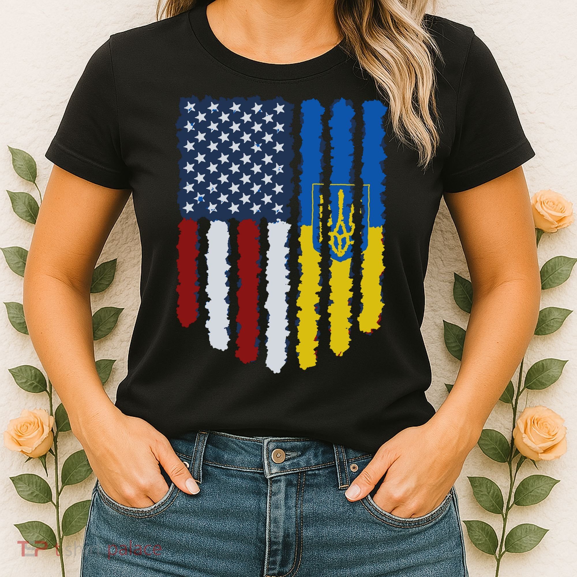 Support Ukraine I Stand With Ukraine Ukrainian Flag 10 Women's T-Shirt