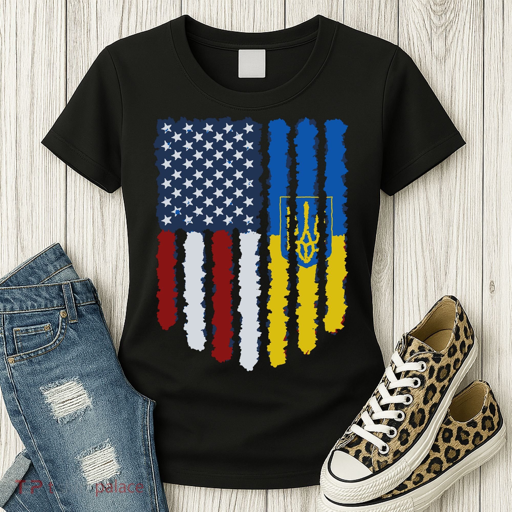 Support Ukraine I Stand With Ukraine Ukrainian Flag 10 Women's T-Shirt