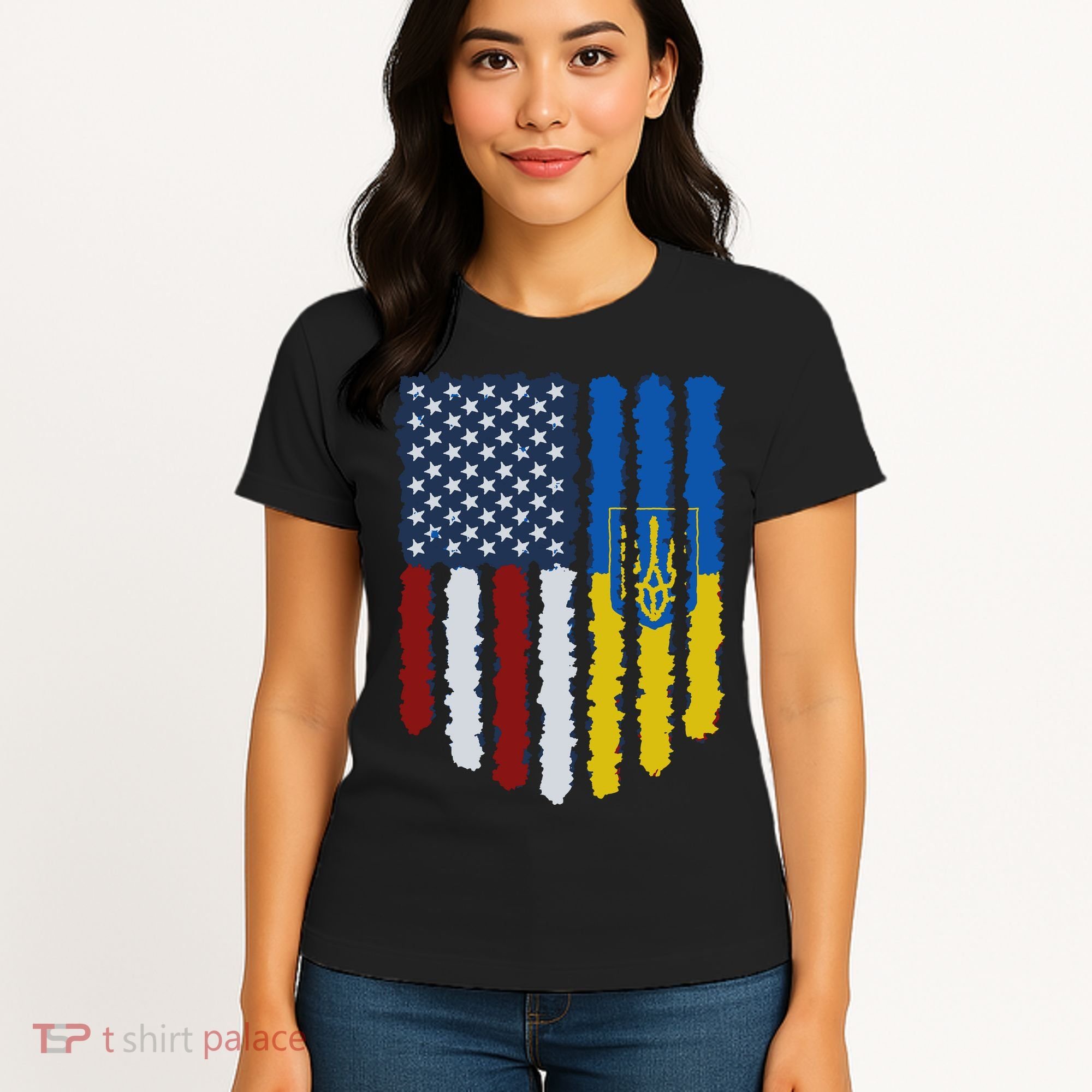 Support Ukraine I Stand With Ukraine Ukrainian Flag 10 Women's T-Shirt