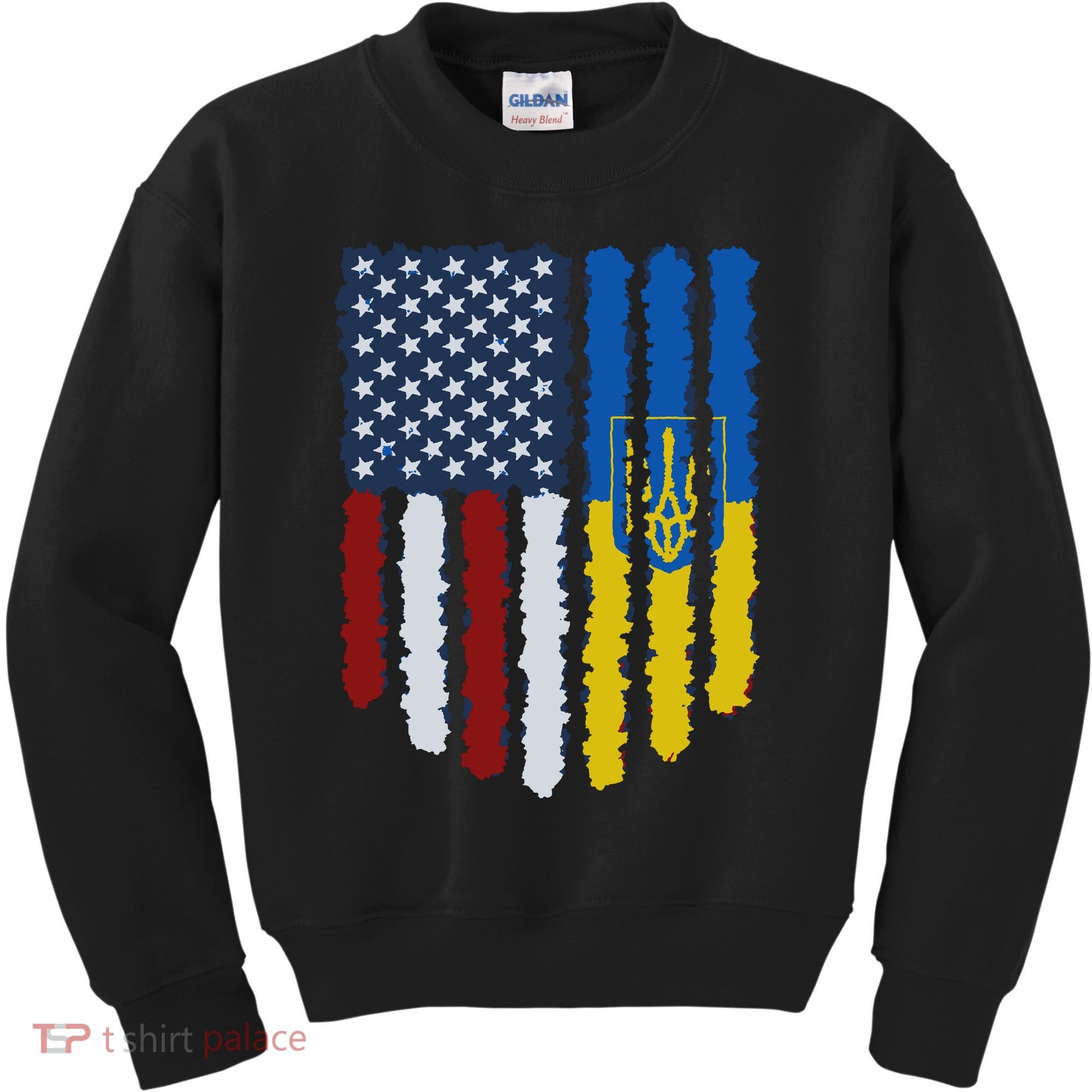 Support Ukraine I Stand With Ukraine Ukrainian Flag 10 Kids Sweatshirt