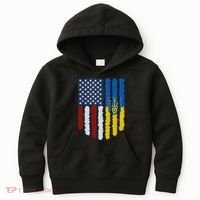 Support Ukraine I Stand With Ukraine Ukrainian Flag 10 Kids Hoodie thumb 0