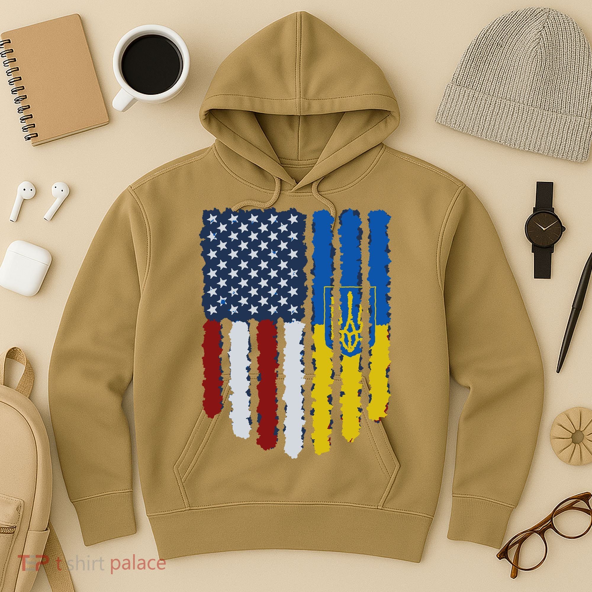 Support Ukraine I Stand With Ukraine Ukrainian Flag 10 Hoodie