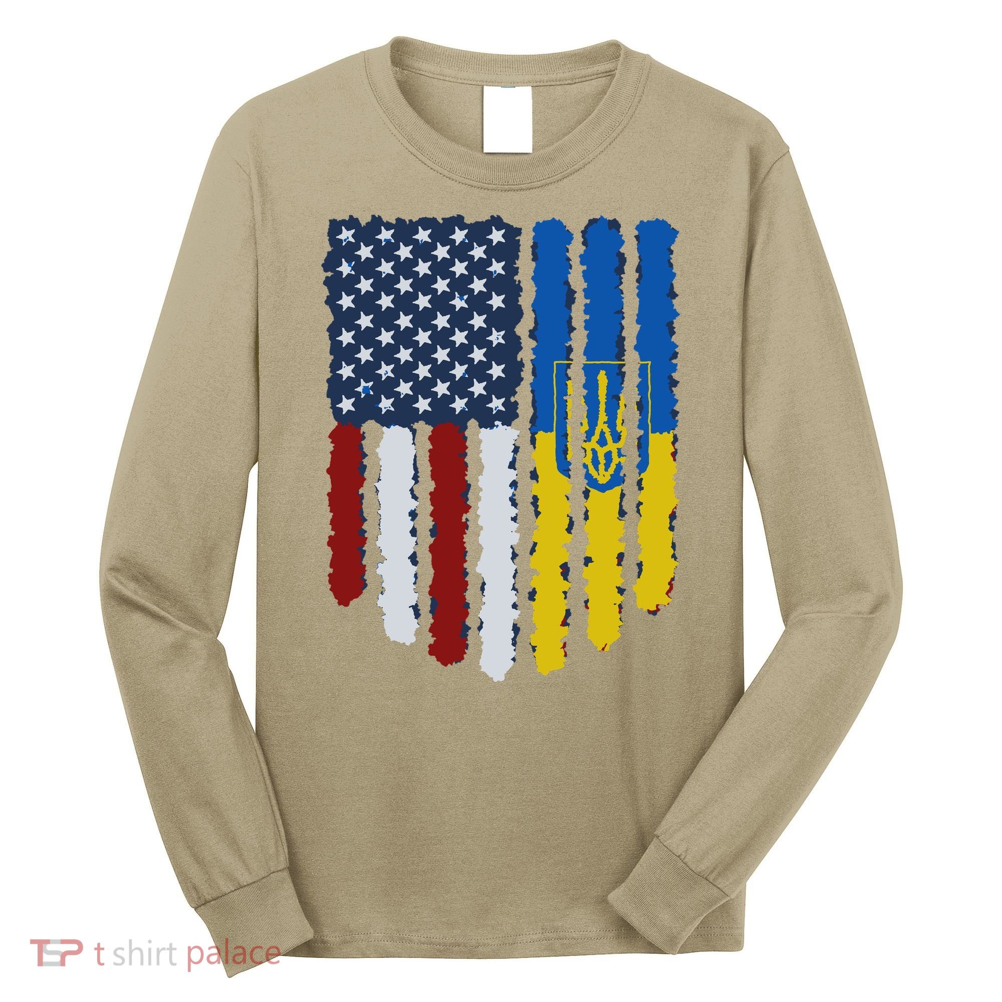 Support Ukraine I Stand With Ukraine Ukrainian Flag 10 Long Sleeve Shirt