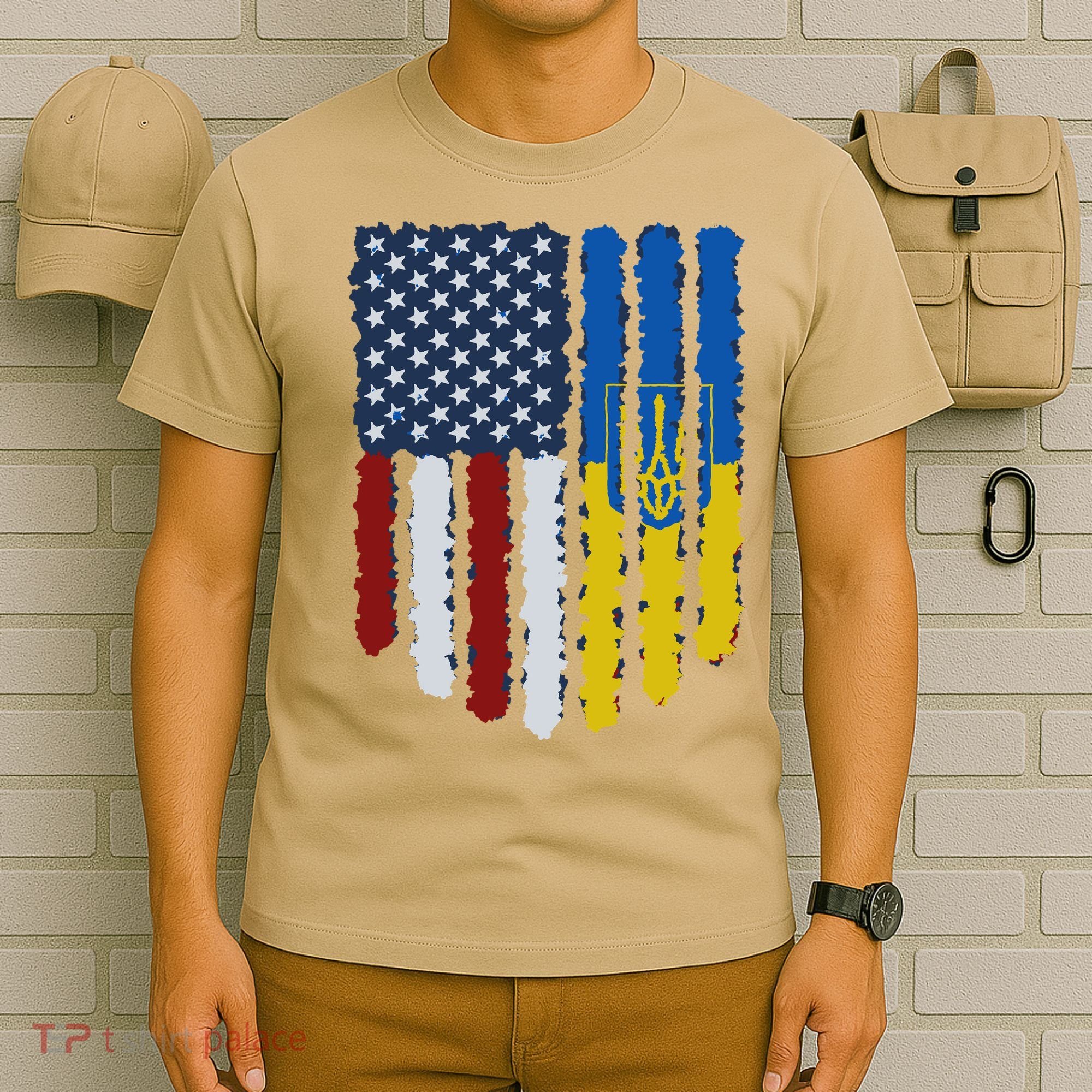 Support Ukraine I Stand With Ukraine Ukrainian Flag 10 T-Shirt