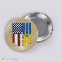 Support Ukraine I Stand With Ukraine Ukrainian Flag 10 Button thumb 0