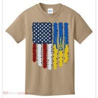 Support Ukraine I Stand With Ukraine Ukrainian Flag 10 Kids T-Shirt thumb 0