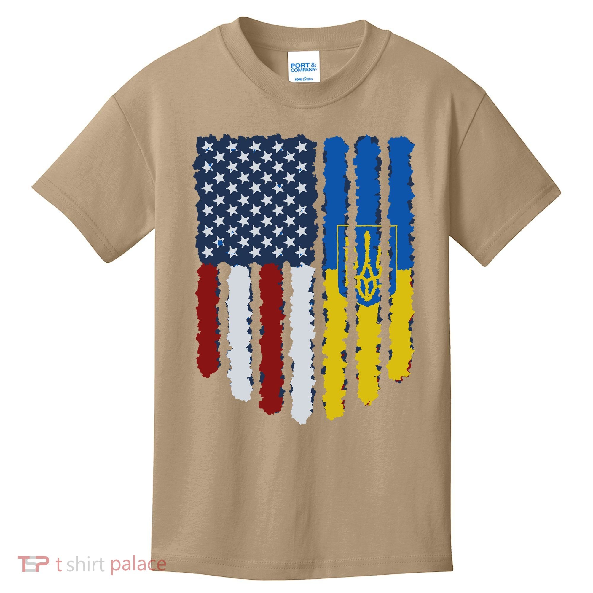 Support Ukraine I Stand With Ukraine Ukrainian Flag 10 Kids T-Shirt