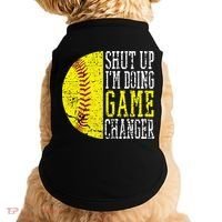 Shut Up I'm Doing Game Changer Funny Baseball Player Doggie Tank thumb 0