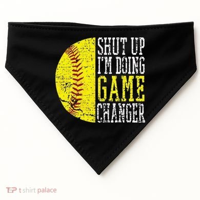 Shut Up I'm Doing Game Changer Funny Baseball Player USA-Made Doggie Bandana