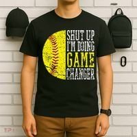 Shut Up I'm Doing Game Changer Funny Baseball Player T-Shirt thumb 6