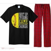Shut Up I'm Doing Game Changer Funny Baseball Player Pajama Set thumb 0