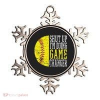Shut Up I'm Doing Game Changer Funny Baseball Player Ornament thumb 0