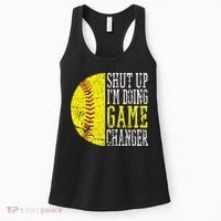 Shut Up I'm Doing Game Changer Funny Baseball Player Women's Tank Top thumb 0