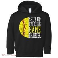 Shut Up I'm Doing Game Changer Funny Baseball Player Toddler Hoodie thumb 0