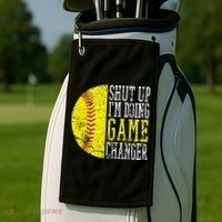Shut Up I'm Doing Game Changer Funny Baseball Player Golf Towel thumb 2