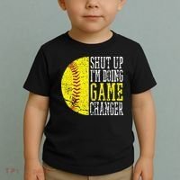 Shut Up I'm Doing Game Changer Funny Baseball Player Toddler T-Shirt thumb 2