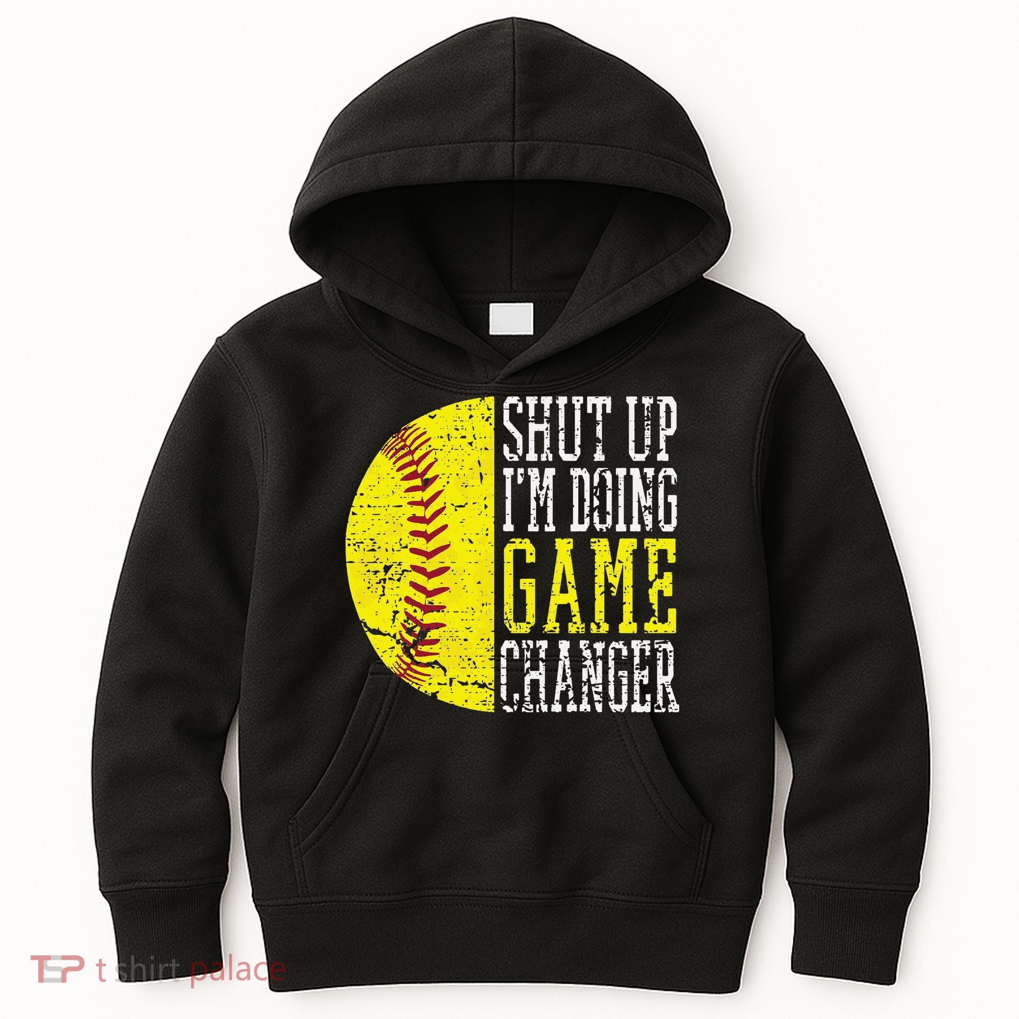 Shut Up I'm Doing Game Changer Funny Baseball Player Kids Hoodie