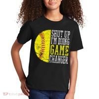 Shut Up I'm Doing Game Changer Funny Baseball Player Kids T-Shirt thumb 2