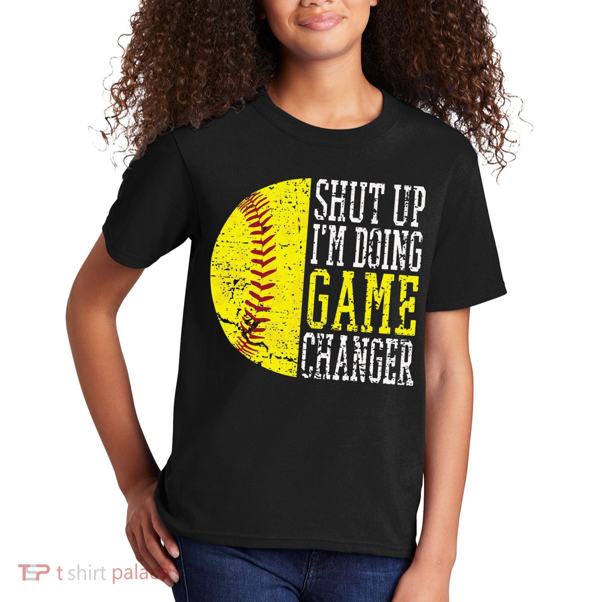 Shut Up I'm Doing Game Changer Funny Baseball Player Kids T-Shirt