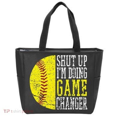 Shut Up I'm Doing Game Changer Funny Baseball Player Tote Bag