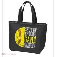 Shut Up I'm Doing Game Changer Funny Baseball Player Tote Bag thumb 3