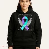 Suicide Prevention Angel Wings Ribbon Hoodie thumb 5