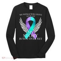 Suicide Prevention Angel Wings Ribbon Long Sleeve Shirt thumb 0