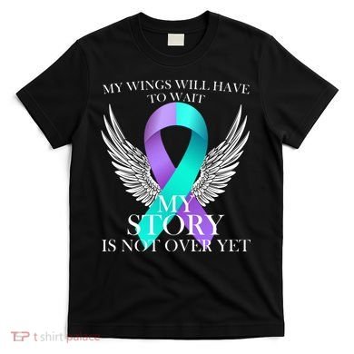 Suicide Prevention Angel Wings Ribbon T-Shirt