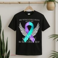 Suicide Prevention Angel Wings Ribbon T-Shirt thumb 2
