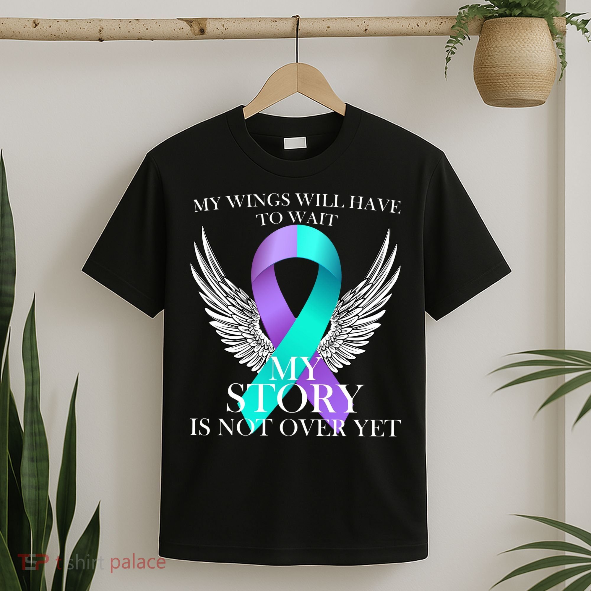 Suicide Prevention Angel Wings Ribbon T-Shirt