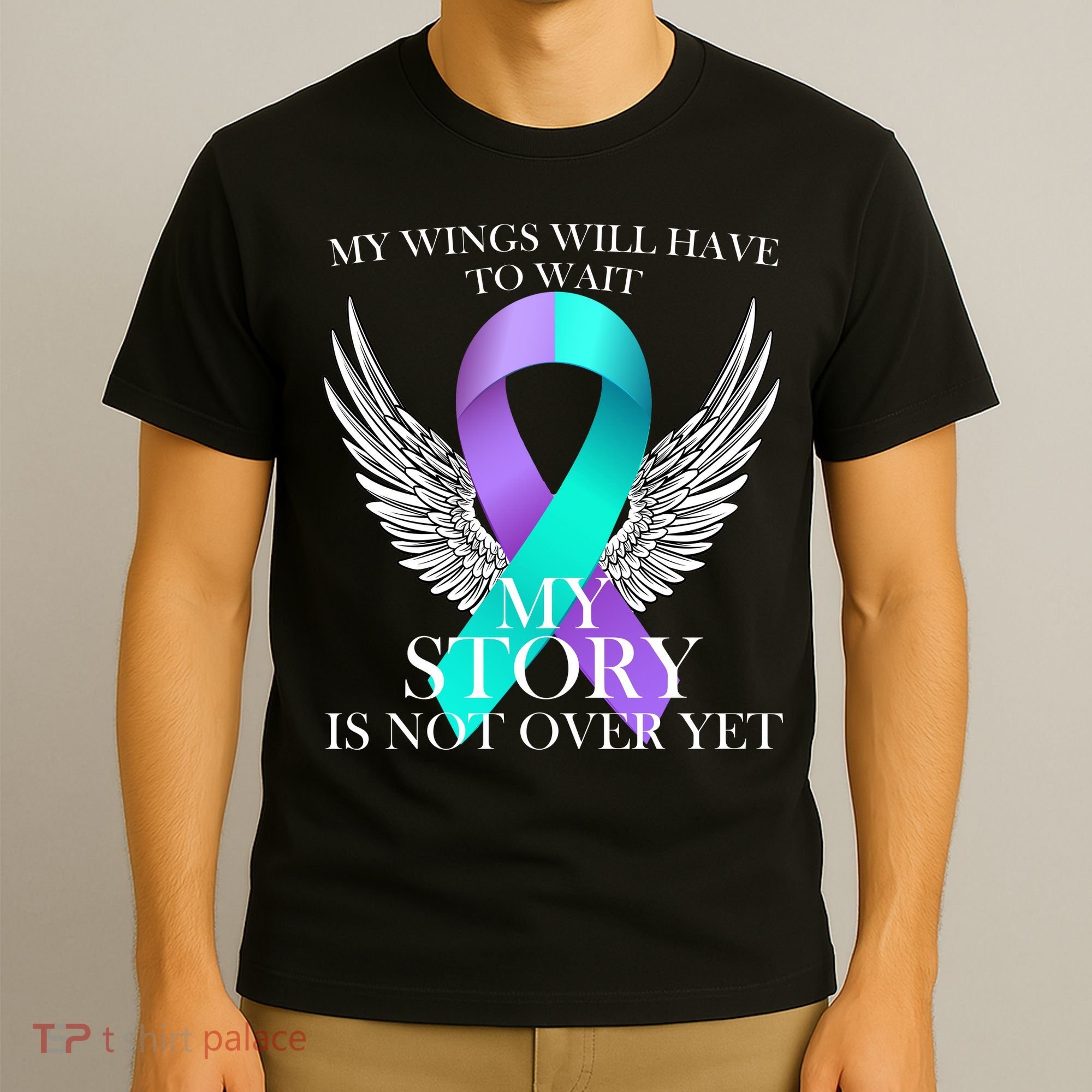 Suicide Prevention Angel Wings Ribbon T-Shirt