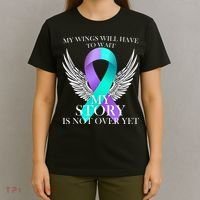 Suicide Prevention Angel Wings Ribbon T-Shirt thumb 4