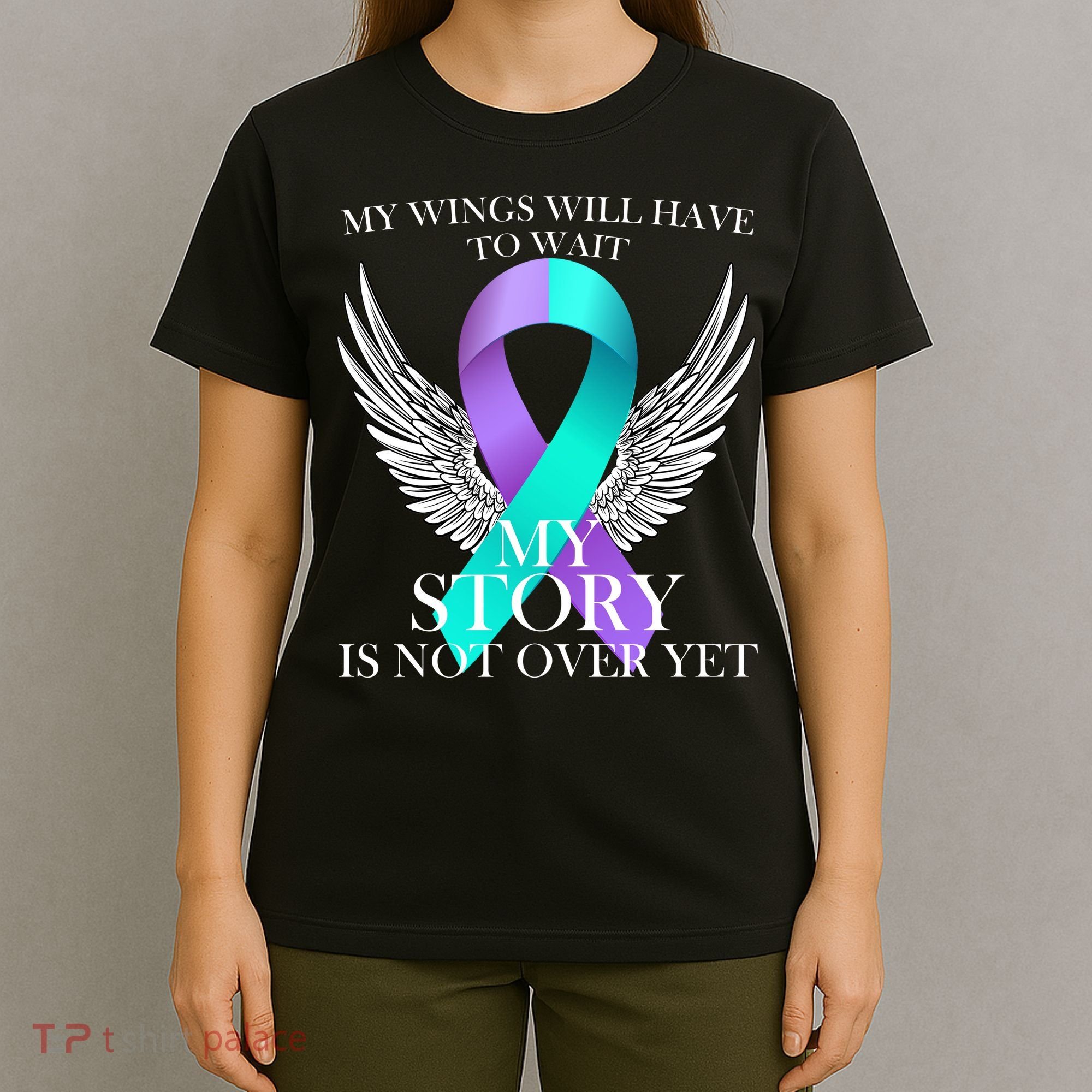 Suicide Prevention Angel Wings Ribbon T-Shirt