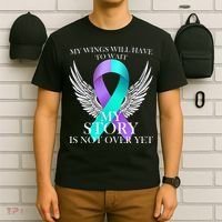 Suicide Prevention Angel Wings Ribbon T-Shirt thumb 6