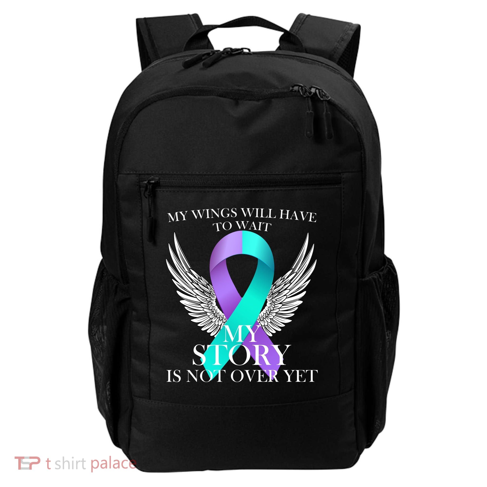 Suicide Prevention Angel Wings Ribbon Backpack