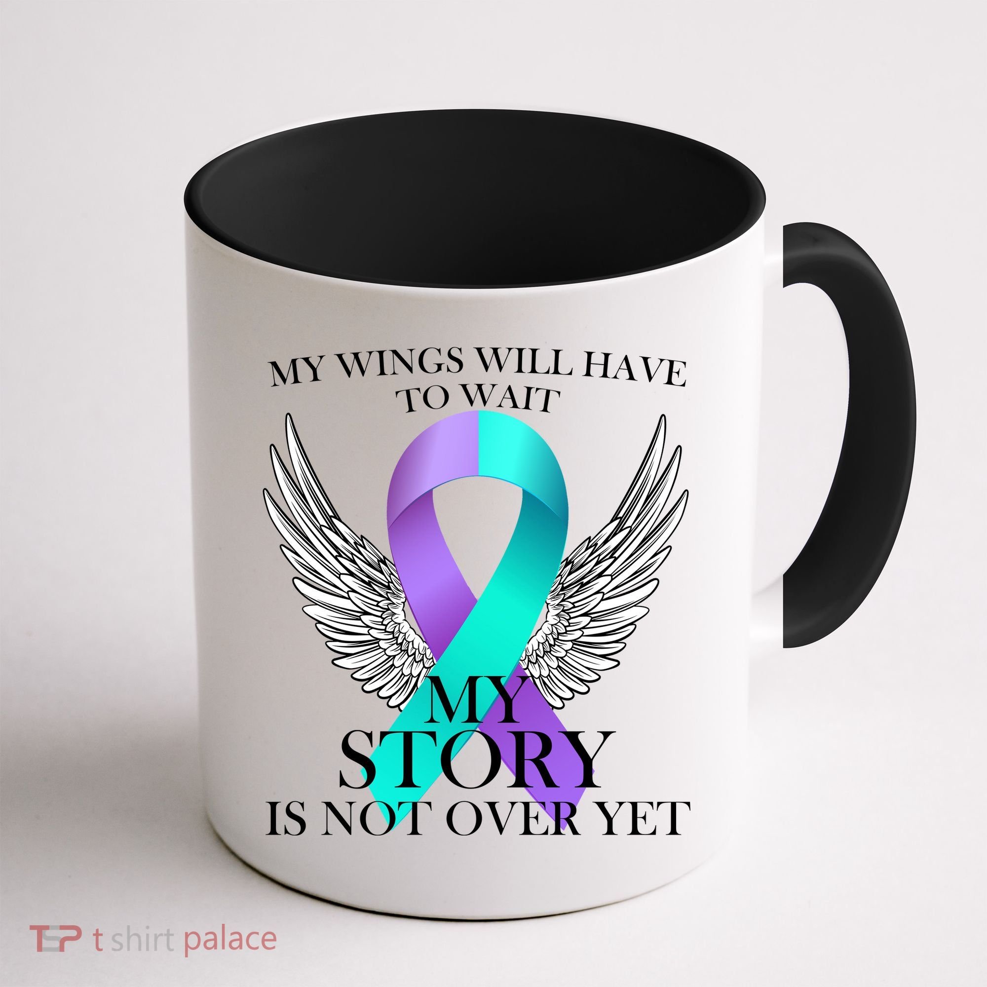 Suicide Prevention Angel Wings Ribbon Coffee Mug
