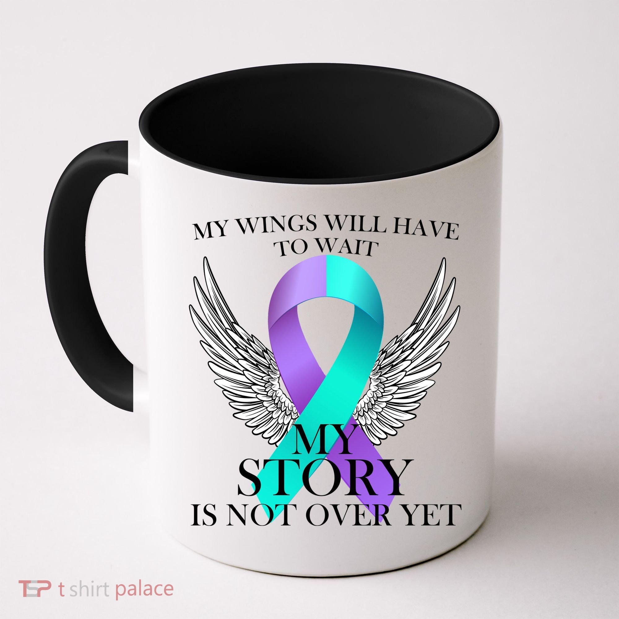 Suicide Prevention Angel Wings Ribbon Coffee Mug