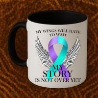 Suicide Prevention Angel Wings Ribbon Coffee Mug thumb 2