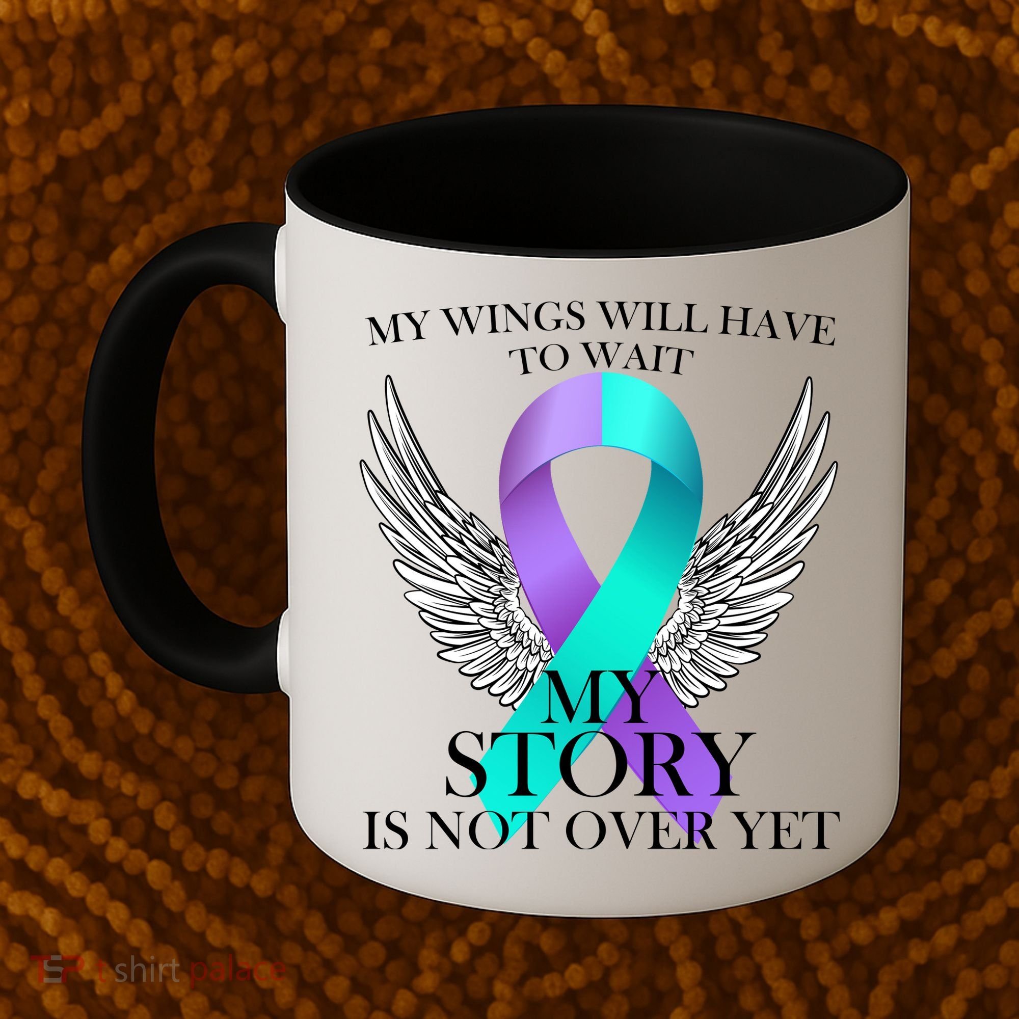 Suicide Prevention Angel Wings Ribbon Coffee Mug
