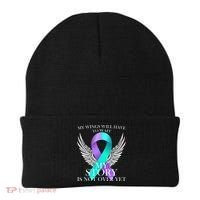 Suicide Prevention Angel Wings Ribbon Beanie thumb 0