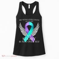Suicide Prevention Angel Wings Ribbon Women's Tank Top thumb 0