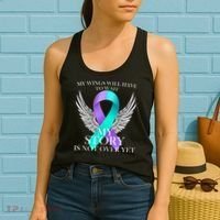 Suicide Prevention Angel Wings Ribbon Women's Tank Top thumb 2